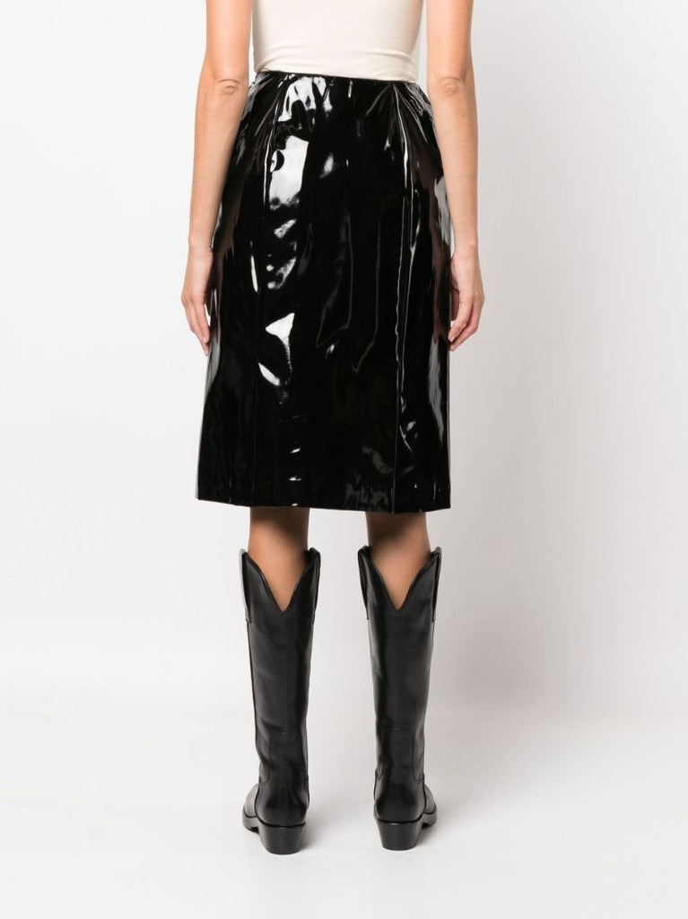 Black Split Midi Skirt