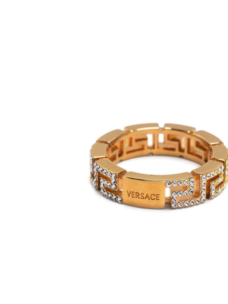 Gold-tone Greca Band Ring