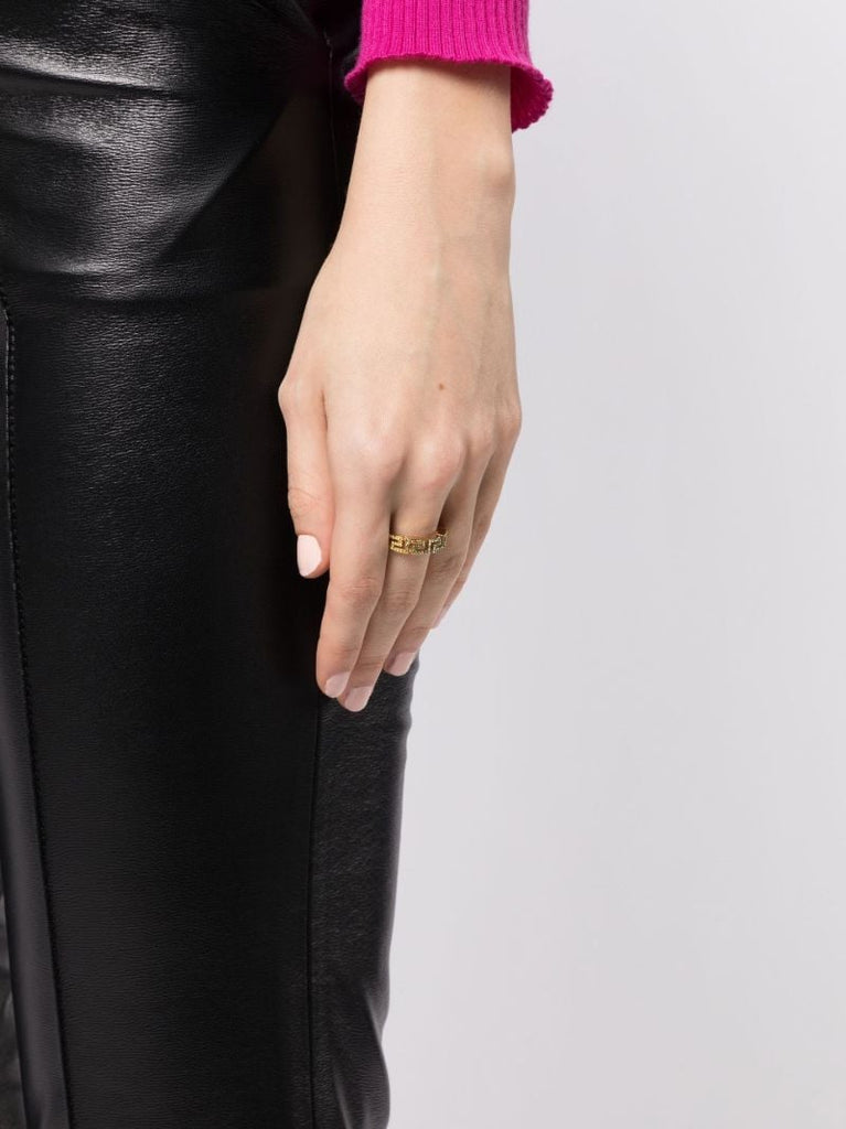 Gold-tone Greca Band Ring