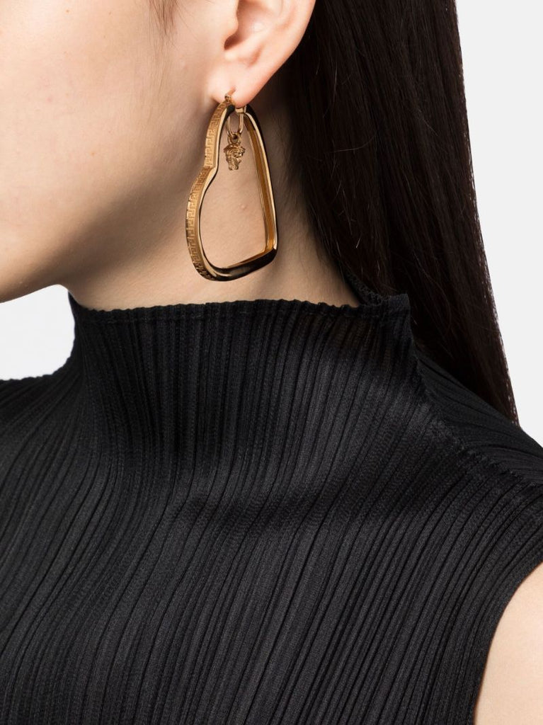 Gold-tone Heart Hoop Earrings