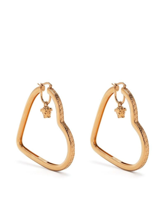 Gold-tone Heart Hoop Earrings
