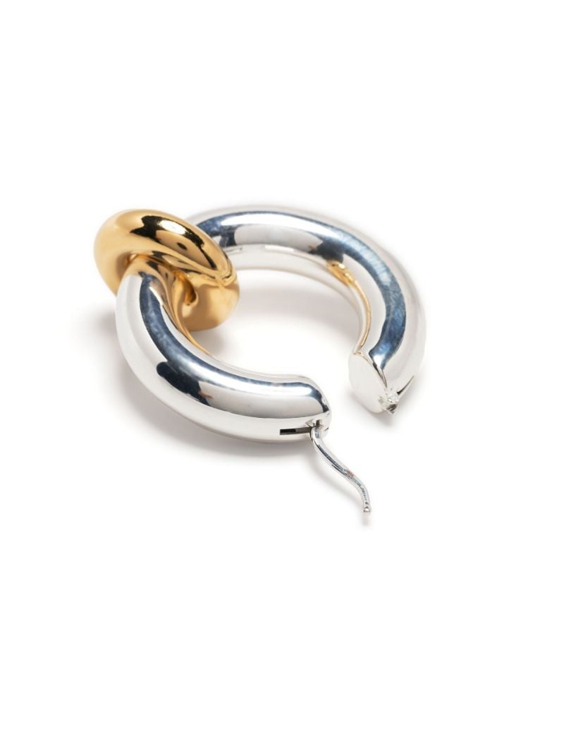 Silver-tone Embrace Hoop Earrings