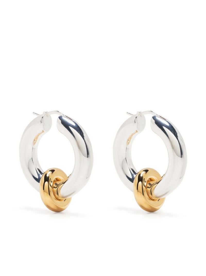 Silver-tone Embrace Hoop Earrings
