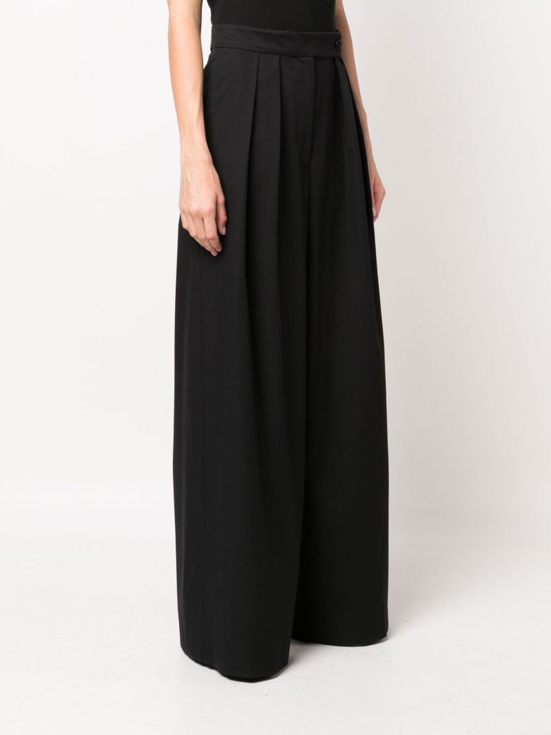 Black Pamplona Wide Leg Trousers