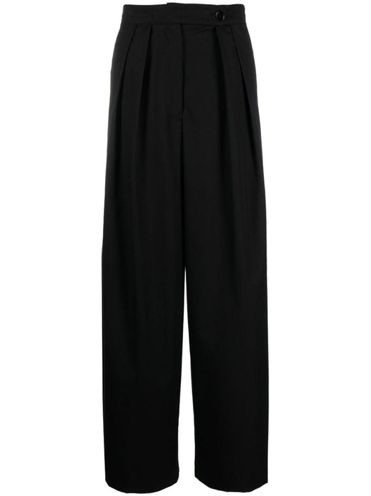 Black Pamplona Wide Leg Trousers