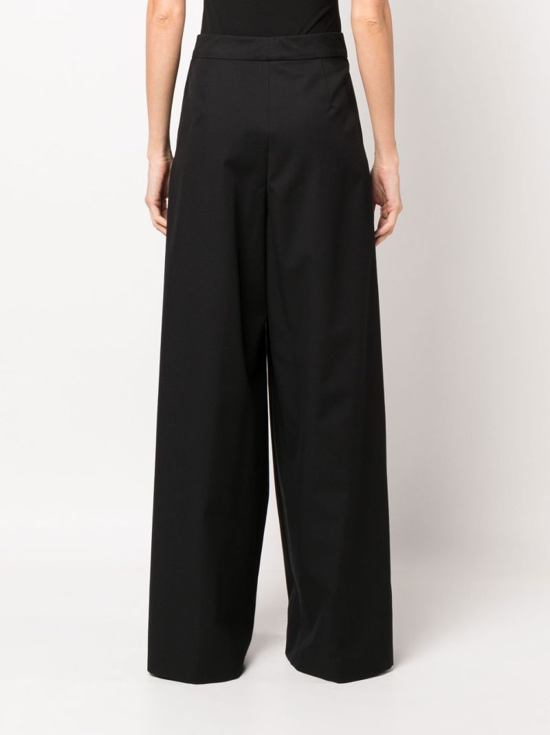 Black Pamplona Wide Leg Trousers