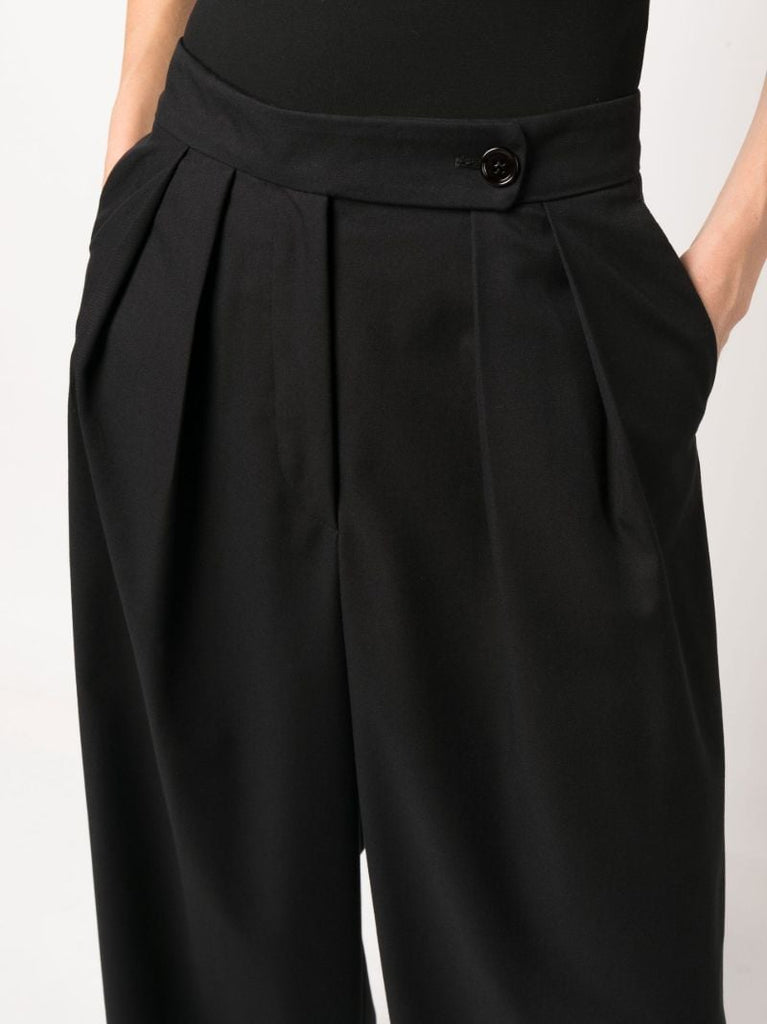 Black Pamplona Wide Leg Trousers