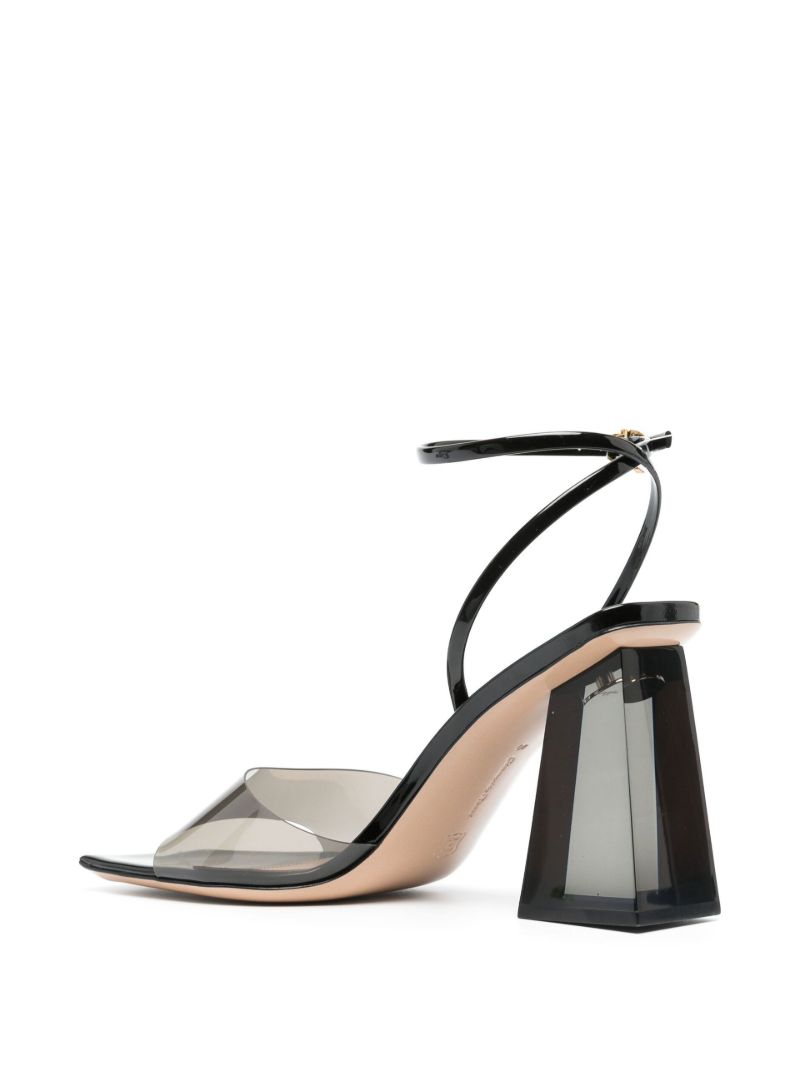 Black Cosmic 85 Leather Sandals