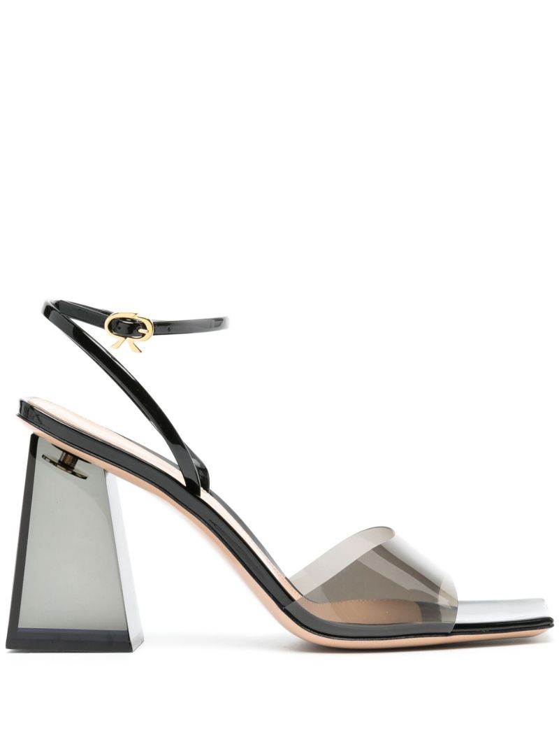 Black Cosmic 85 Leather Sandals