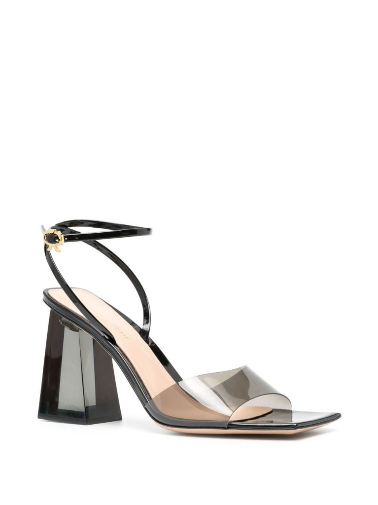 Black Cosmic 85 Leather Sandals