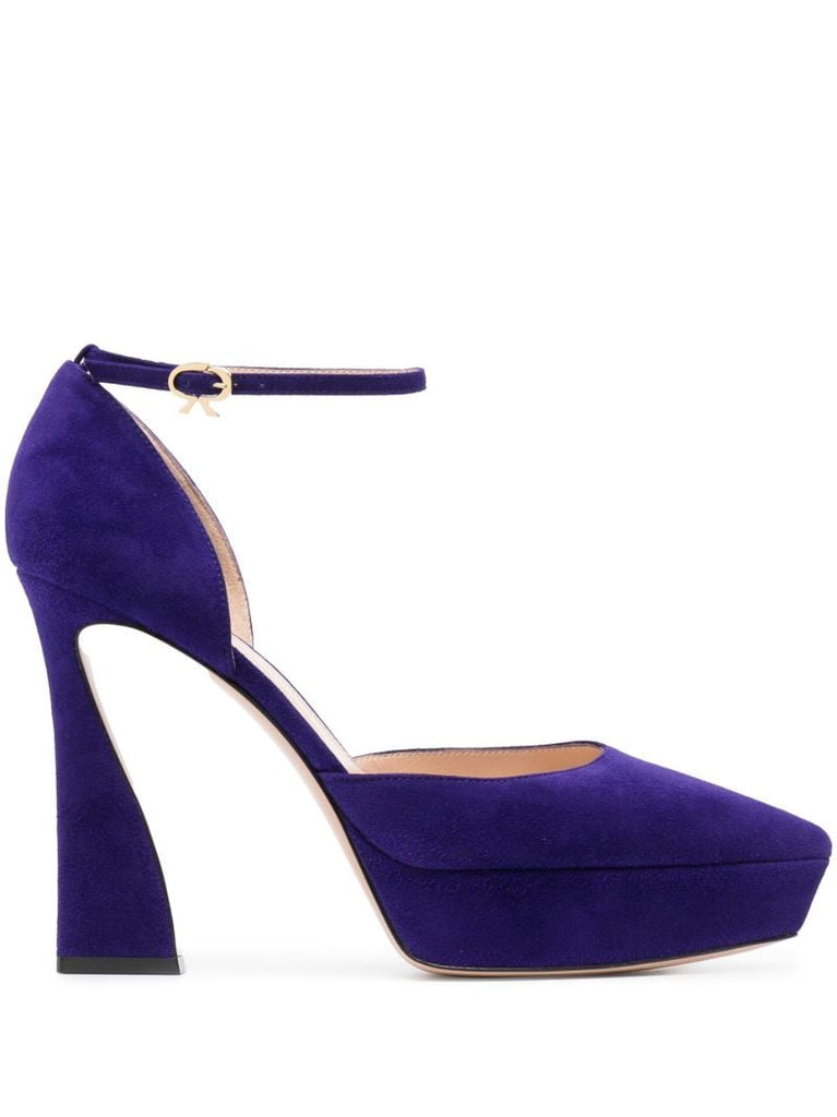 Purple 85 Suede Pumps