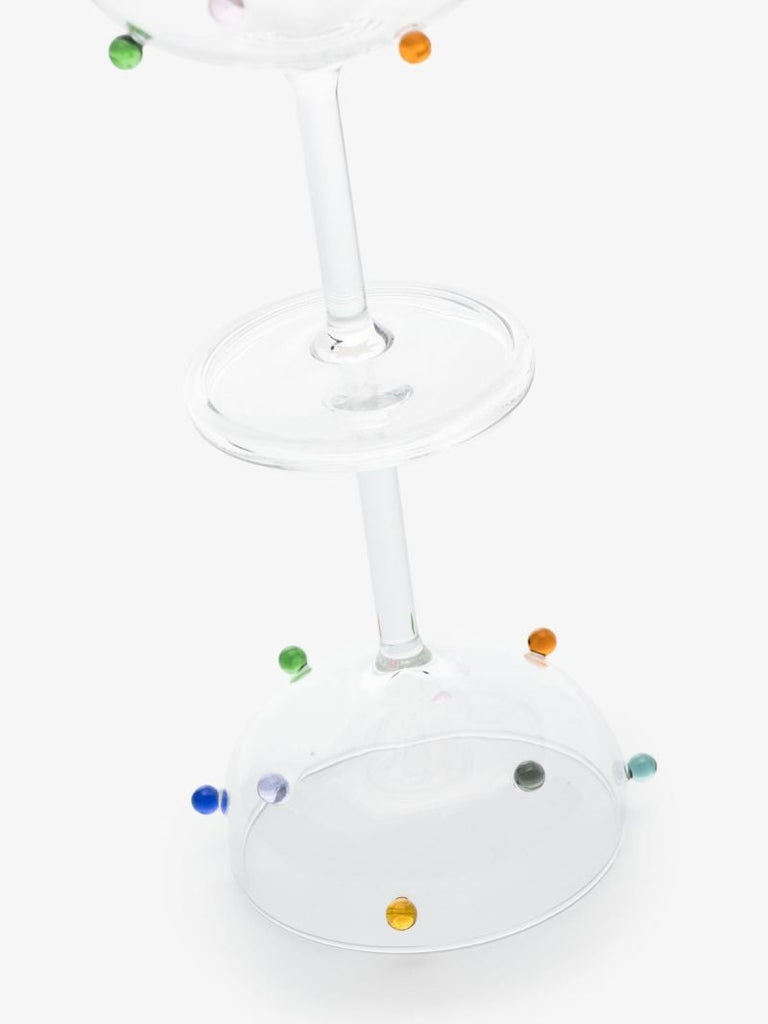Clear Pomponette Champagne Coupe Set