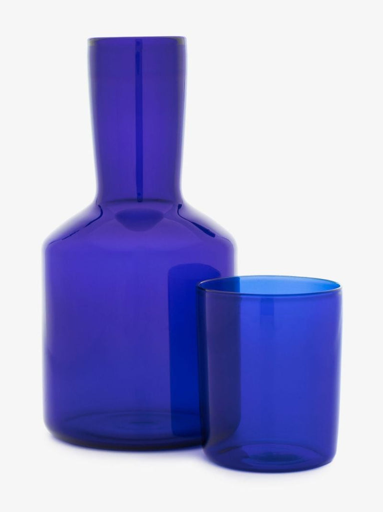 Blue JÃ¢â_x0082_¬â_x0084_¢ai Soif Carafe and Glass Set