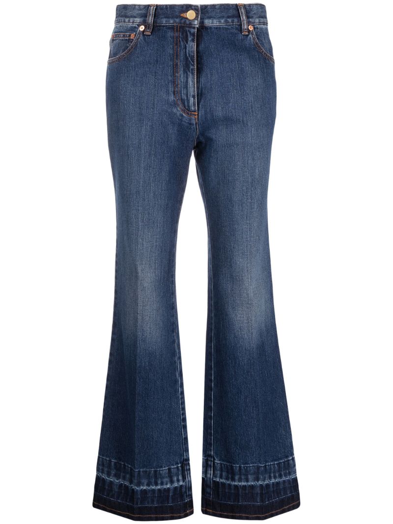 Blue High Waist Wide Leg Jeans