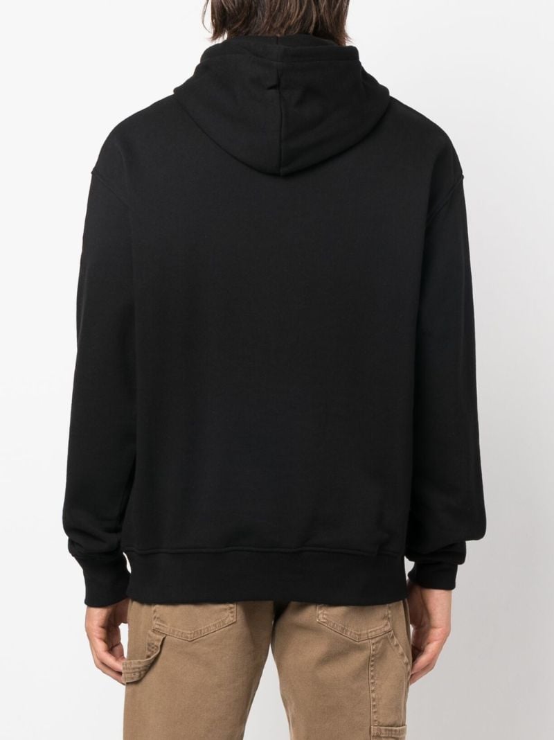 Black Soft Serve Logo Cotton Hoodie