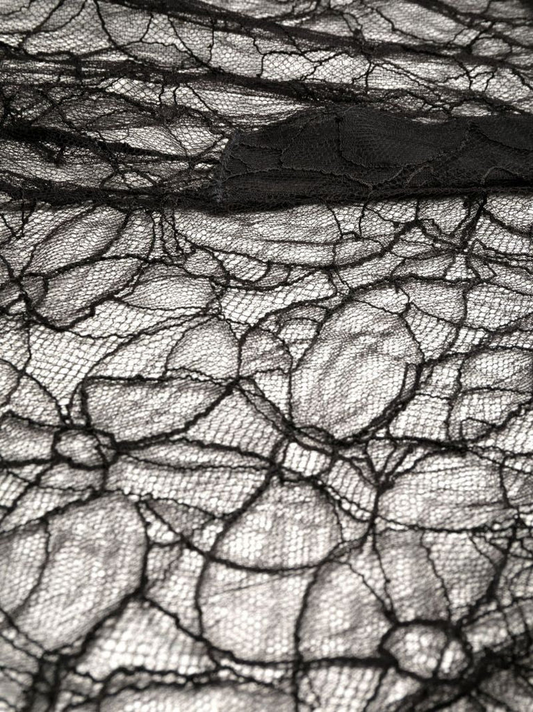 Black Floral Lace Shorts
