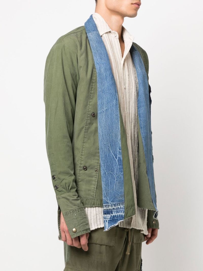 Green Iris AppliquÃ_x0083_Â© Military Jacket