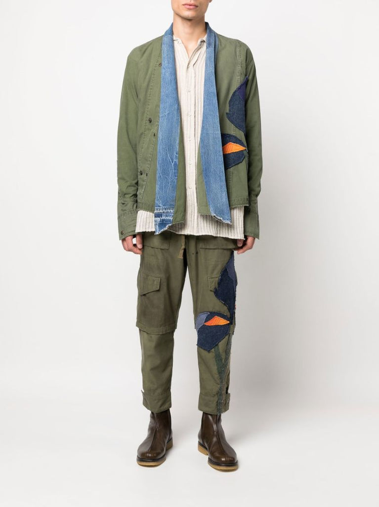 Green Iris AppliquÃ_x0083_Â© Military Jacket