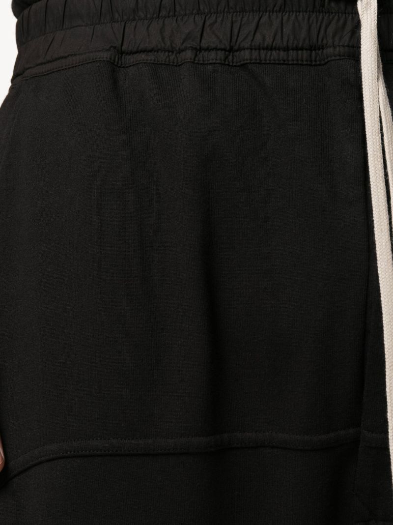 Black Prisoner Cropped Cotton Track Pants