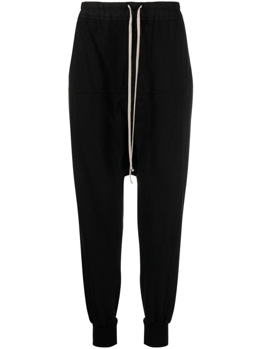 Black Prisoner Cropped Cotton Track Pants
