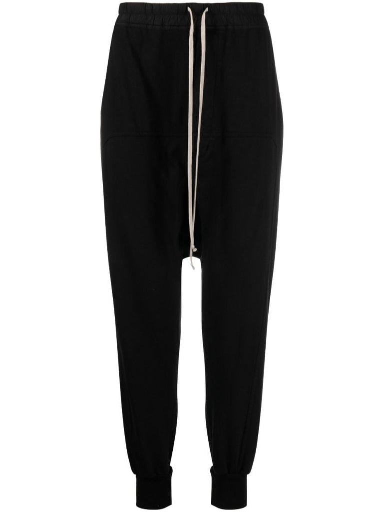 Black Prisoner Cropped Cotton Track Pants