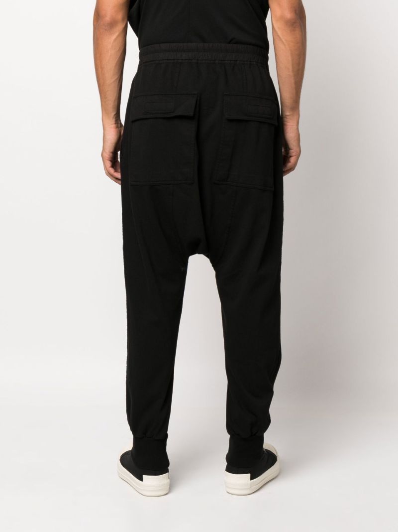 Black Prisoner Cropped Cotton Track Pants