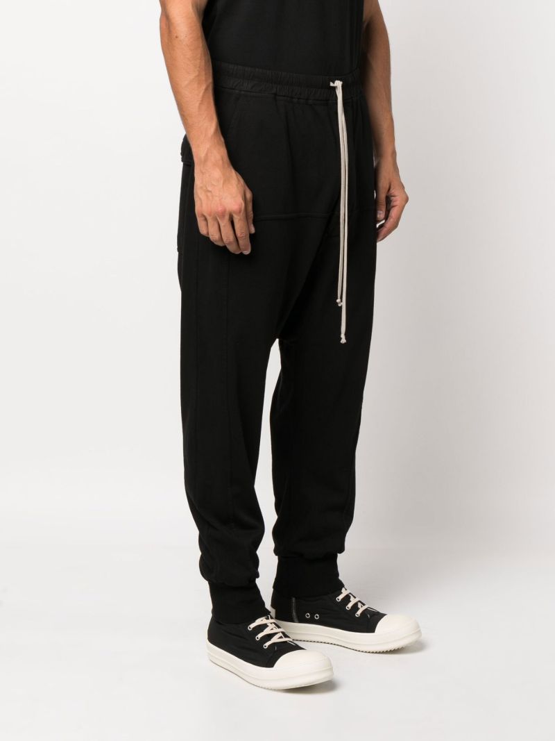 Black Prisoner Cropped Cotton Track Pants