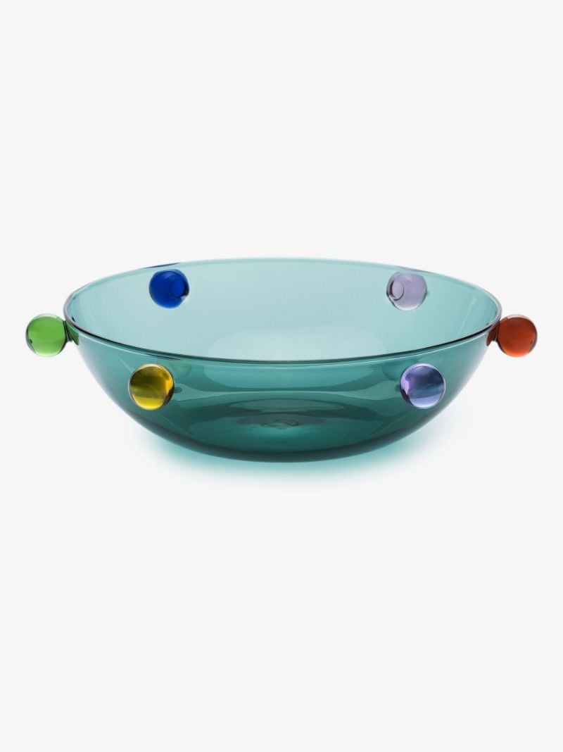 Blue Dotdot Glass Platter