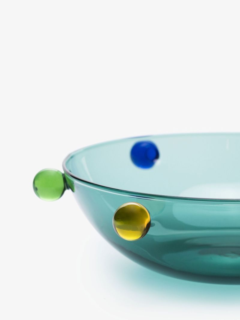 Blue Dotdot Glass Platter