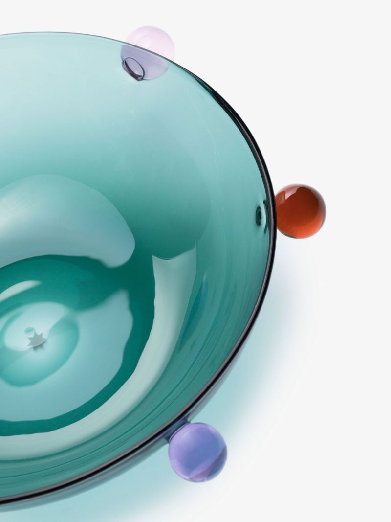Blue Dotdot Glass Platter