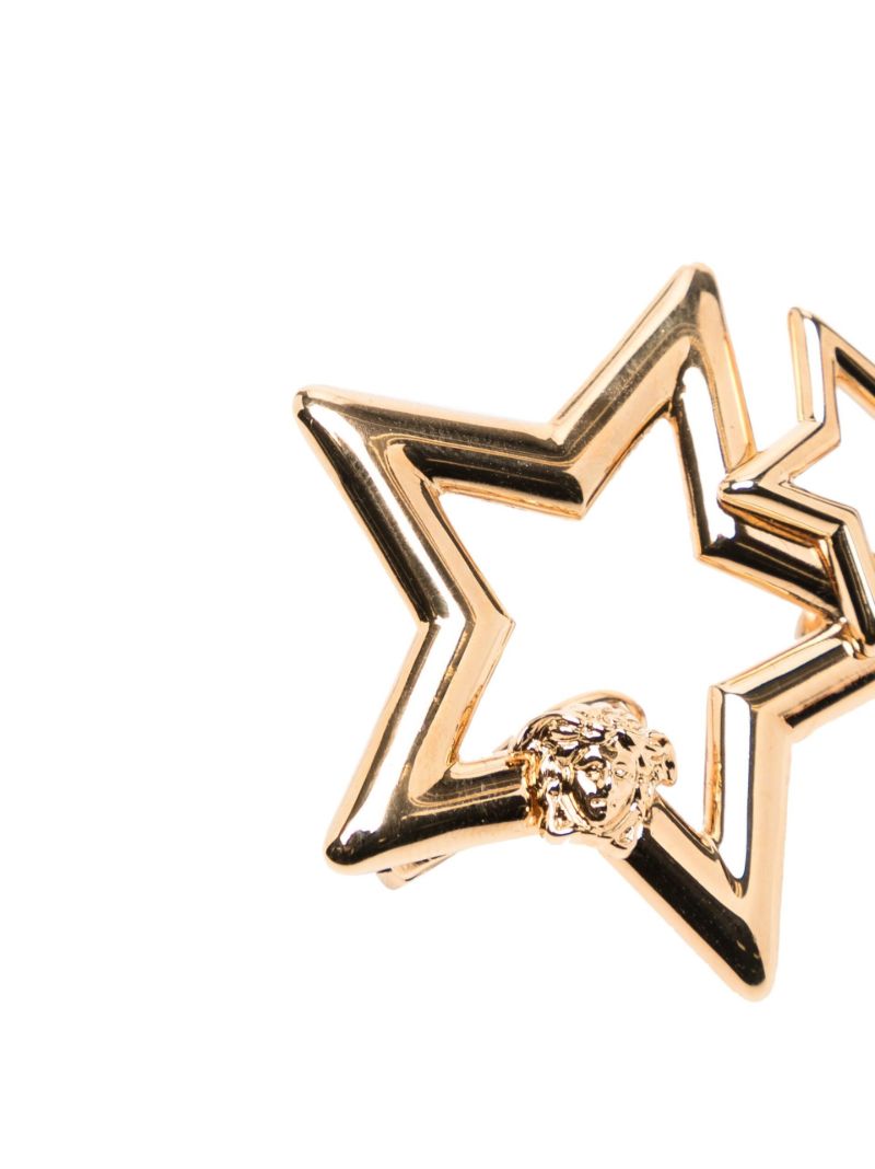 Gold-tone Medusa Head Star Hair Clip