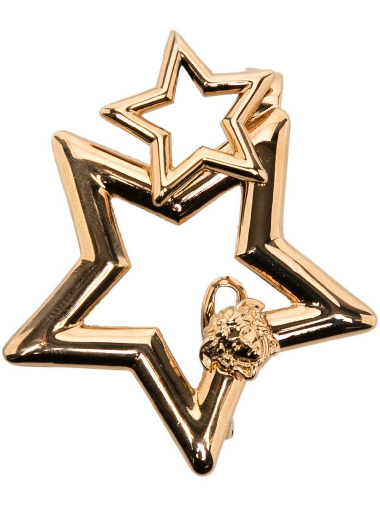 Gold-tone Medusa Head Star Hair Clip