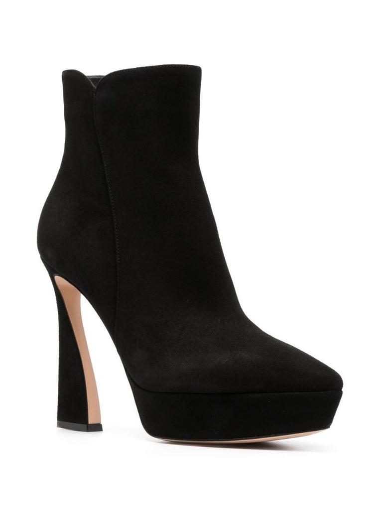 Black Aura 85 Suede Ankle Boots