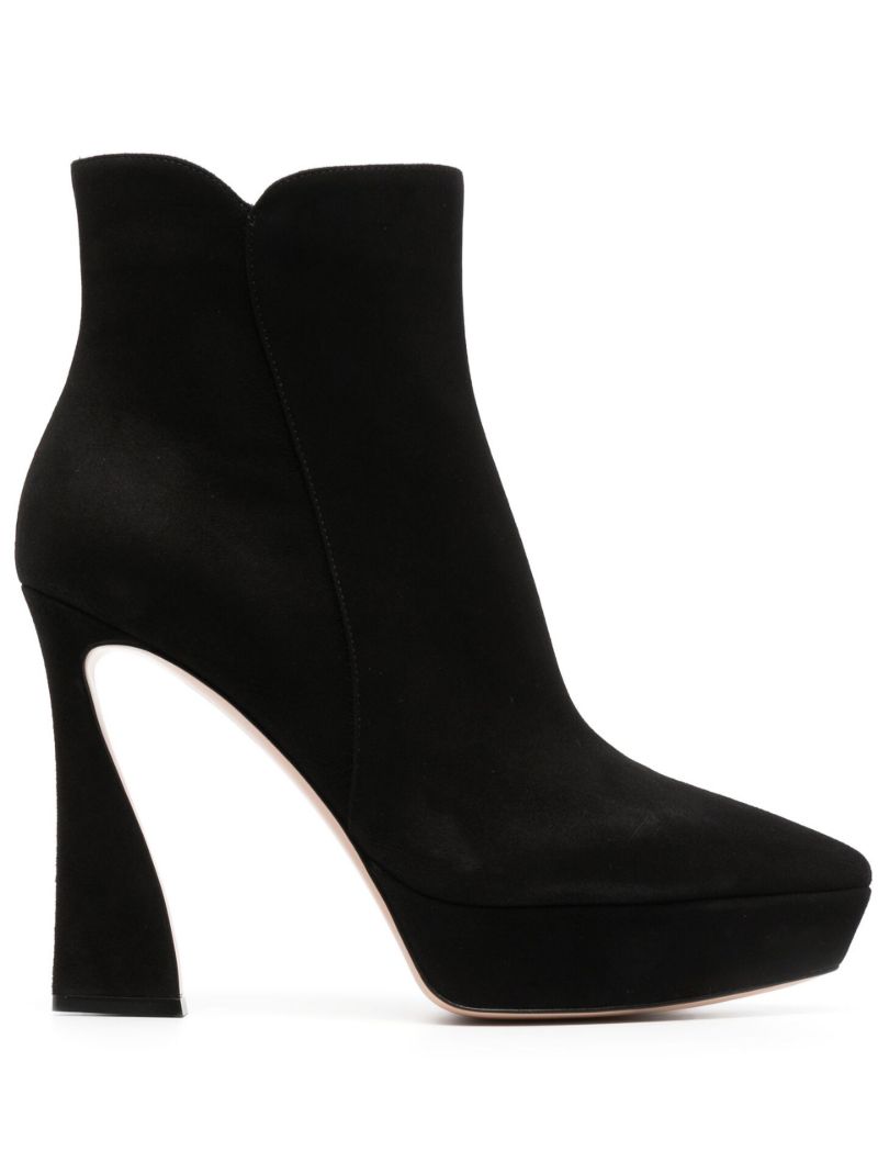 Black Aura 85 Suede Ankle Boots