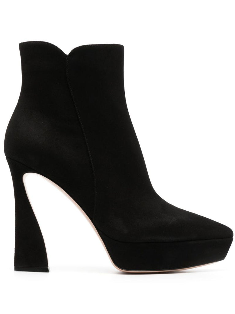 Black Aura 85 Suede Ankle Boots