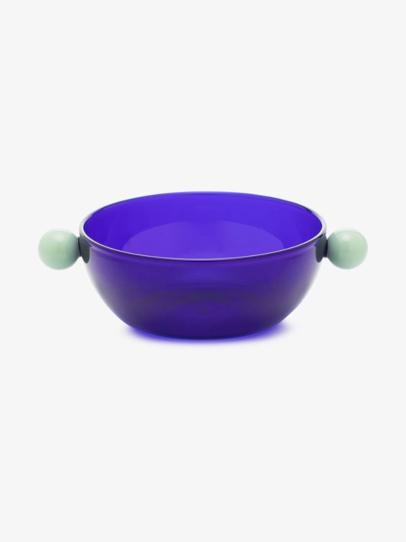 Blue Dotdot Glass Bowl