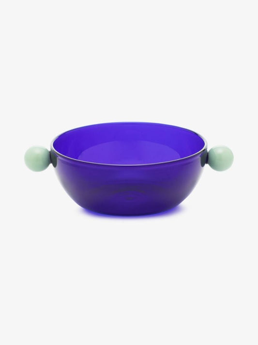 Blue Dotdot Glass Bowl