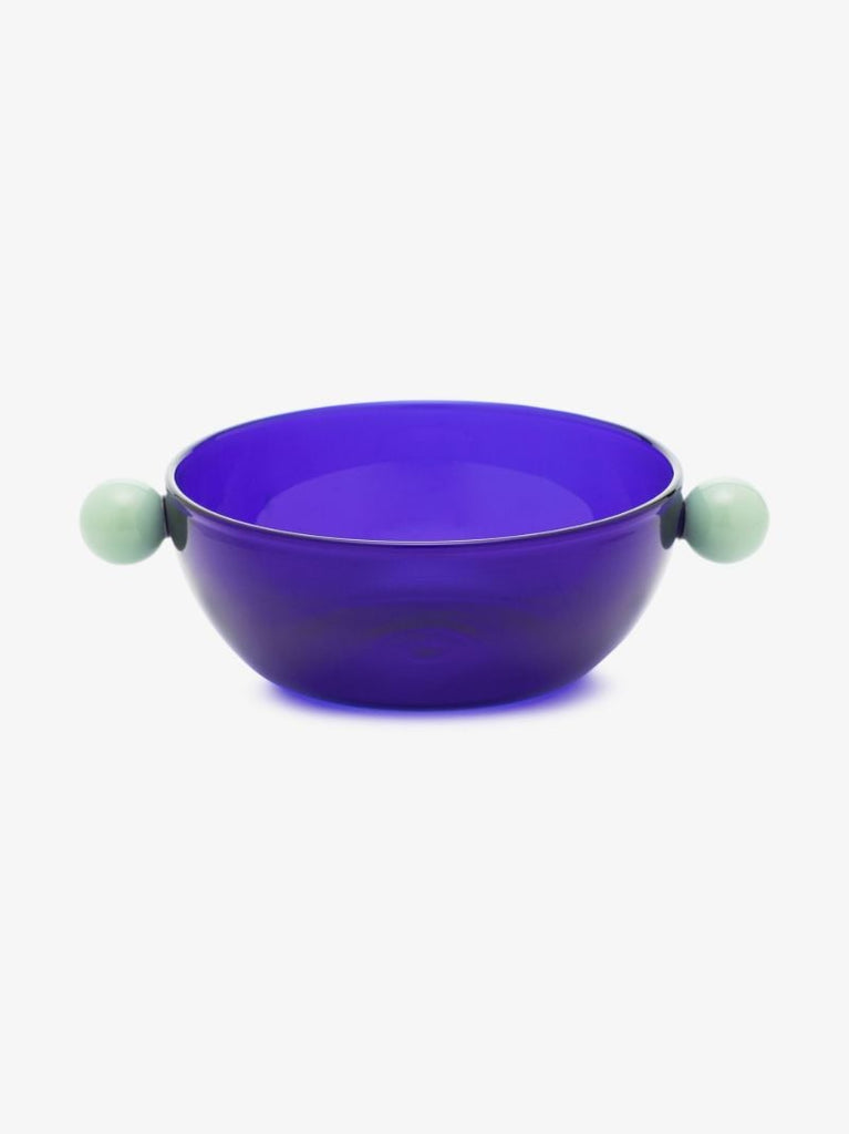 Blue Dotdot Glass Bowl