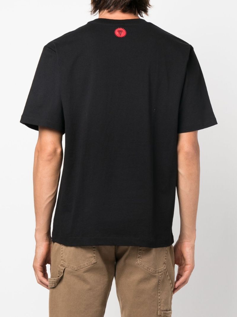 Black Dropped Cone Cotton T-shirt