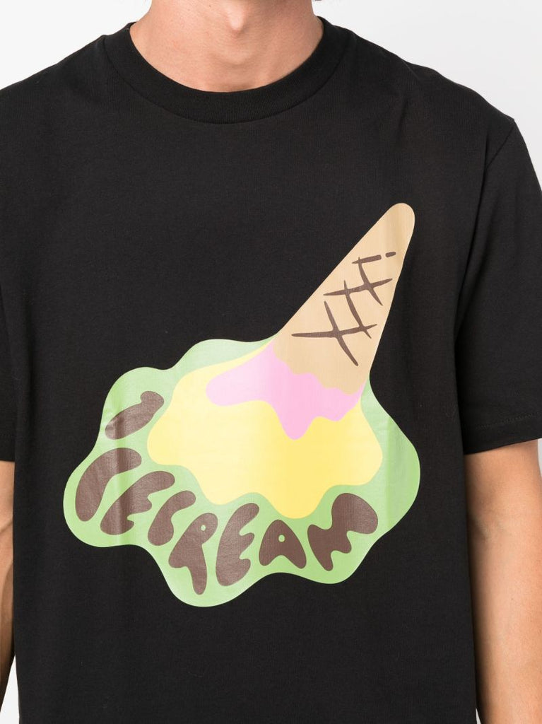 Black Dropped Cone Cotton T-shirt