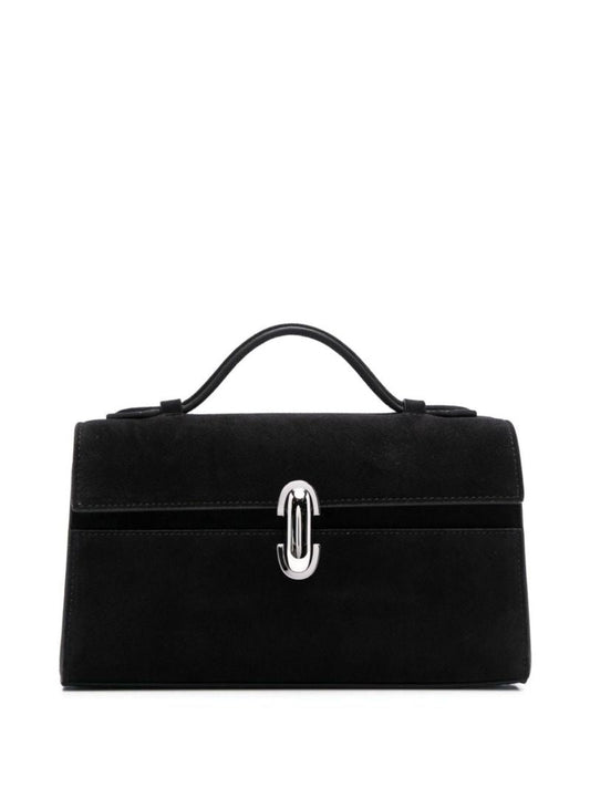 Black Symmetry Pochette Suede Tote Bag