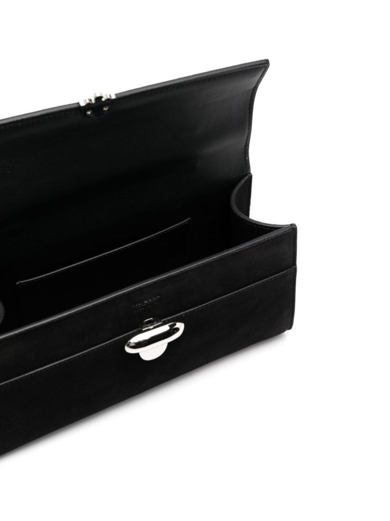 Black Symmetry Pochette Suede Tote Bag