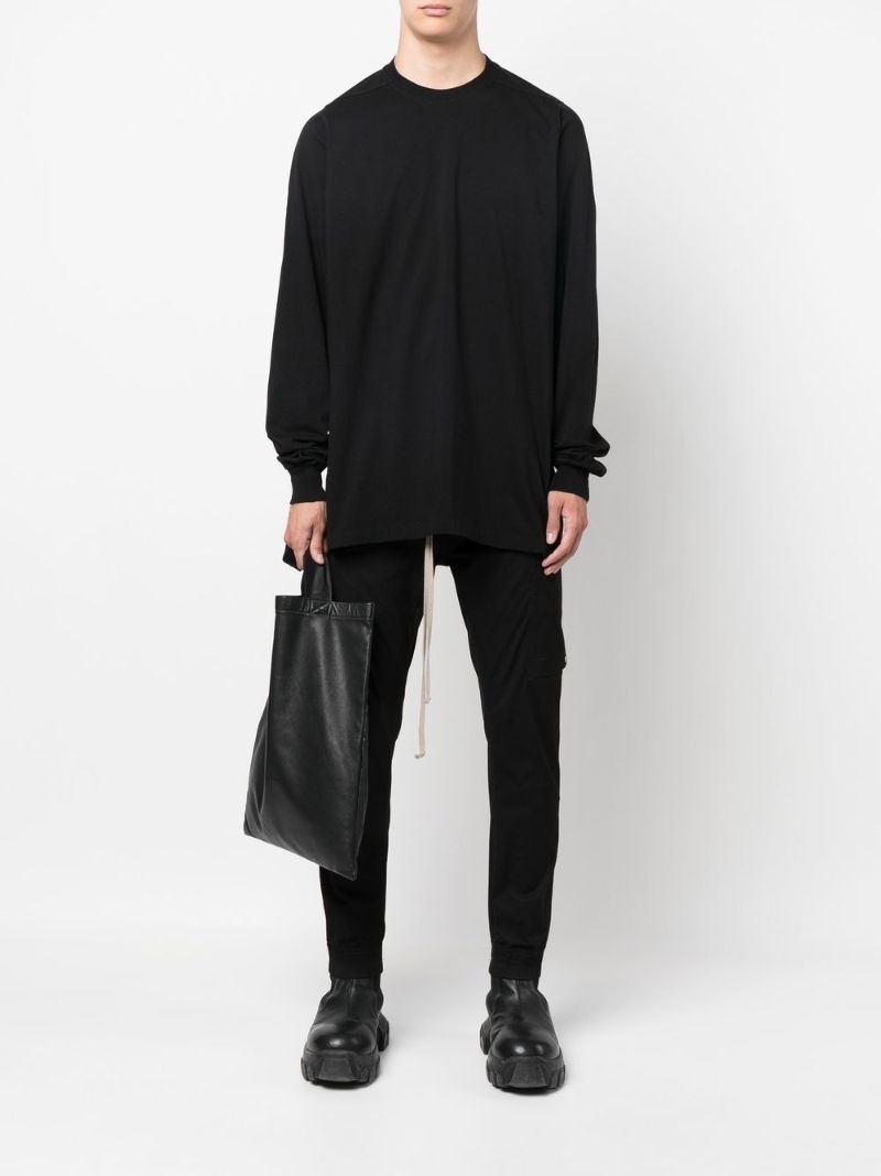 Black Long Sleeve Cotton T-shirt