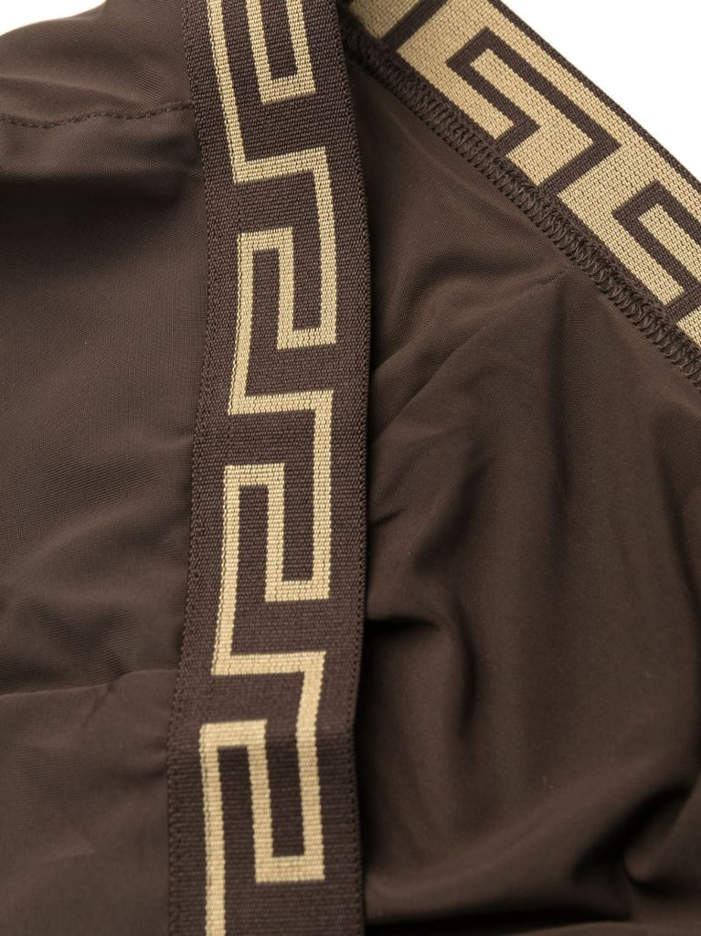 Brown Greca Triangle Bralette