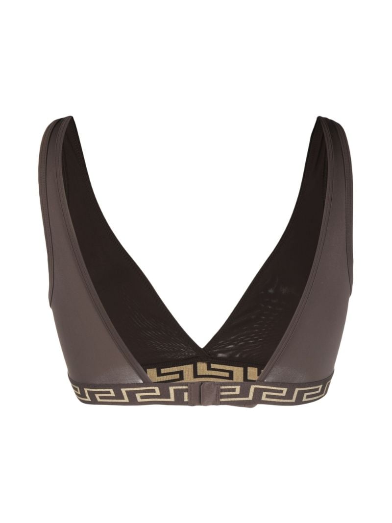 Brown Greca Triangle Bralette