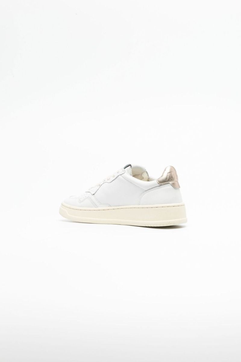 White Medalist Leather Sneakers