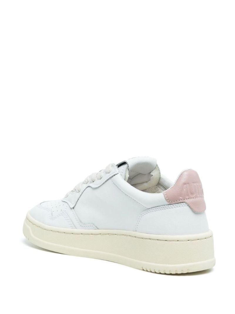 White Medalist Leather Sneakers