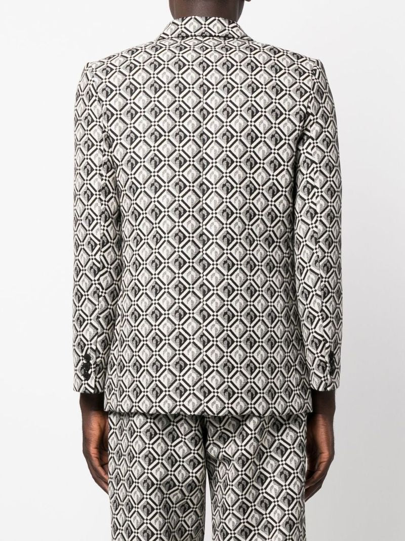 Black Moon Diamond Print Blazer