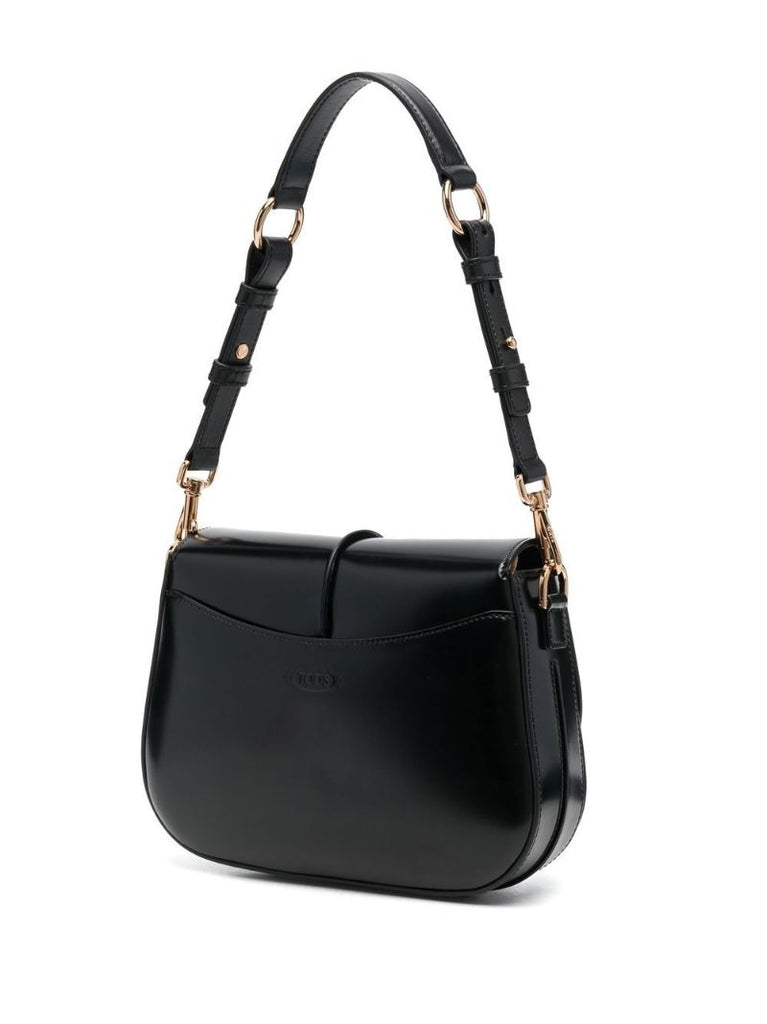 Black T Timeless Leather Shoulder Bag