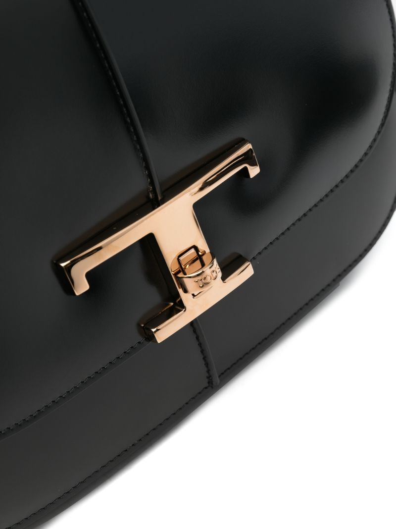 Black T Timeless Leather Shoulder Bag